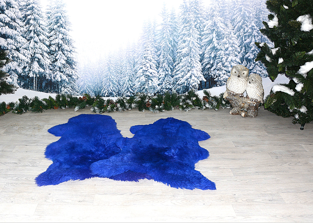Blauer Wichtel Lammfell Twinset (öko)